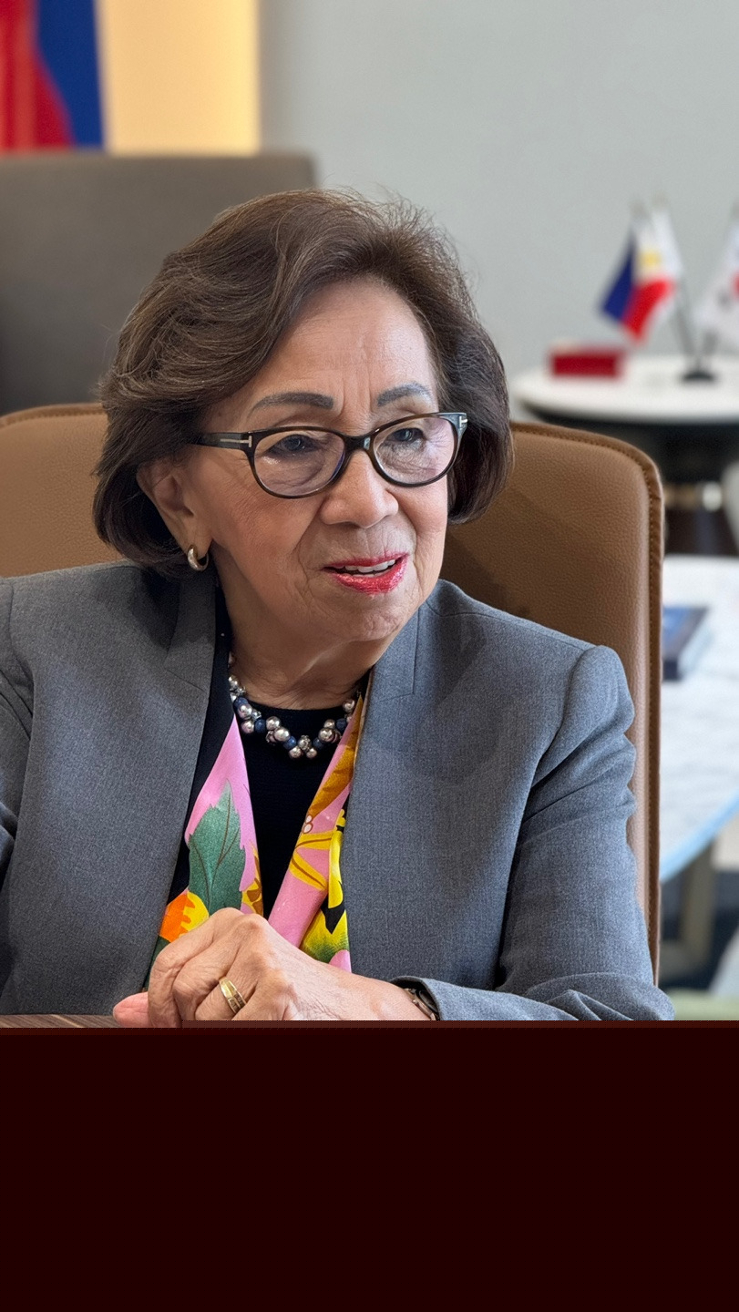 Delia Domingo Albert, former Foreign Minister of the Philippines speaks in an interview with The Korea Herald at the Embassy of the Philippines on April 17. (Sanjay Kumar/ The Korea Herald)