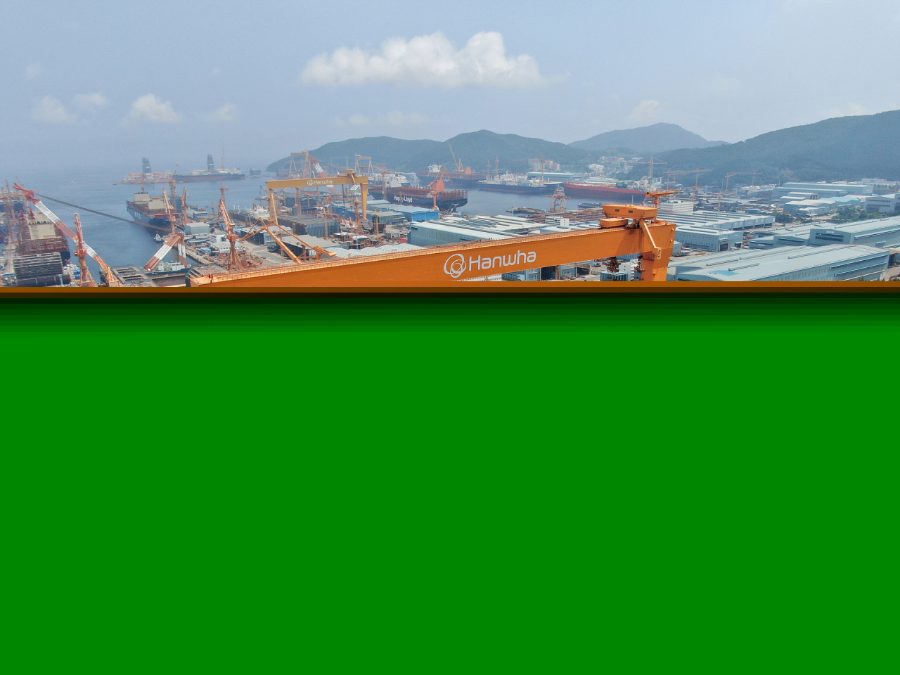 Hanwha Ocean's Geoje shipyard in South Gyeongsang Province (Hanwha Ocean)