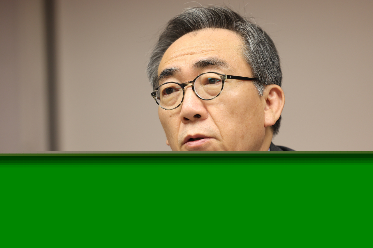 South Korea's Foreign Minister Cho Tae-yul speaks at a press conference in Vientiane, Laos on Saturday. (Yonhap)