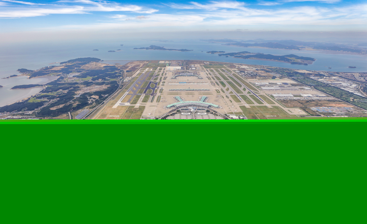 This photo shows an aerial view of Incheon International Airport, west of Seoul. (PHOTO NOT FOR SALE) (Incheon Airport)